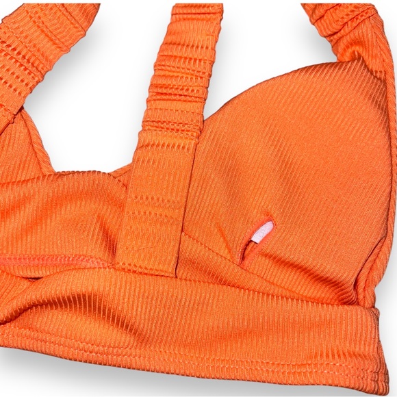 NEW Zaful Orange Triangle Bikini Set Womens 2 Piece Swimsuit Bathing Suit Size M - Picture 4 of 11